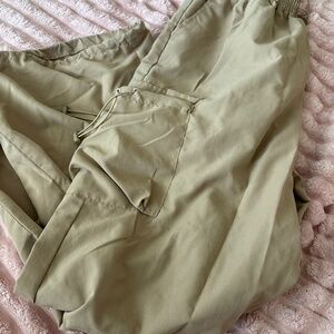 Tan parachute pants